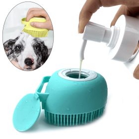 Pet Hair Comb Bath Brush Shampoo Brush Soft Silicone Comb Hair Scalp Massager For Dogs (Color: Square Pink, size: As The Pictures) Pet Hair Comb Bath Brush Shampoo Brush Soft Silicone Comb Hair Scalp Massager For Dogs (Color: Square Pink, size: As The Pictures)