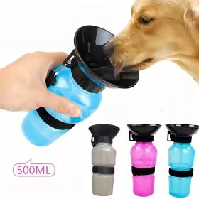 1pc Dog Water Bottle; Plastic Dog & Cat Water Bottle Mug 500ml For Outdoor Travel (Color: Grey) 1pc Dog Water Bottle; Plastic Dog & Cat Water Bottle Mug 500ml For Outdoor Travel (Color: Grey)